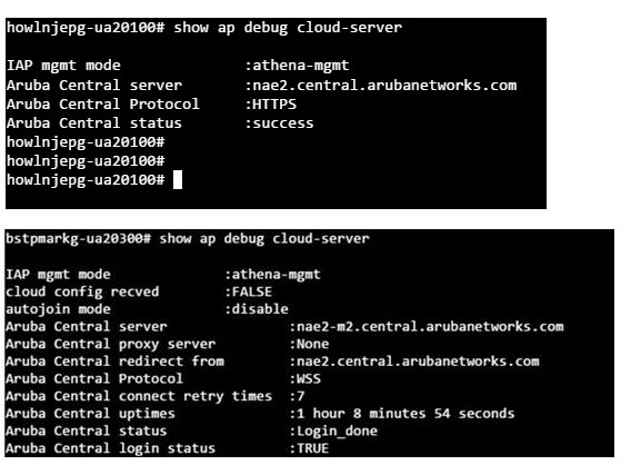 How to check Aruba Central connectivity from IAP command line ...